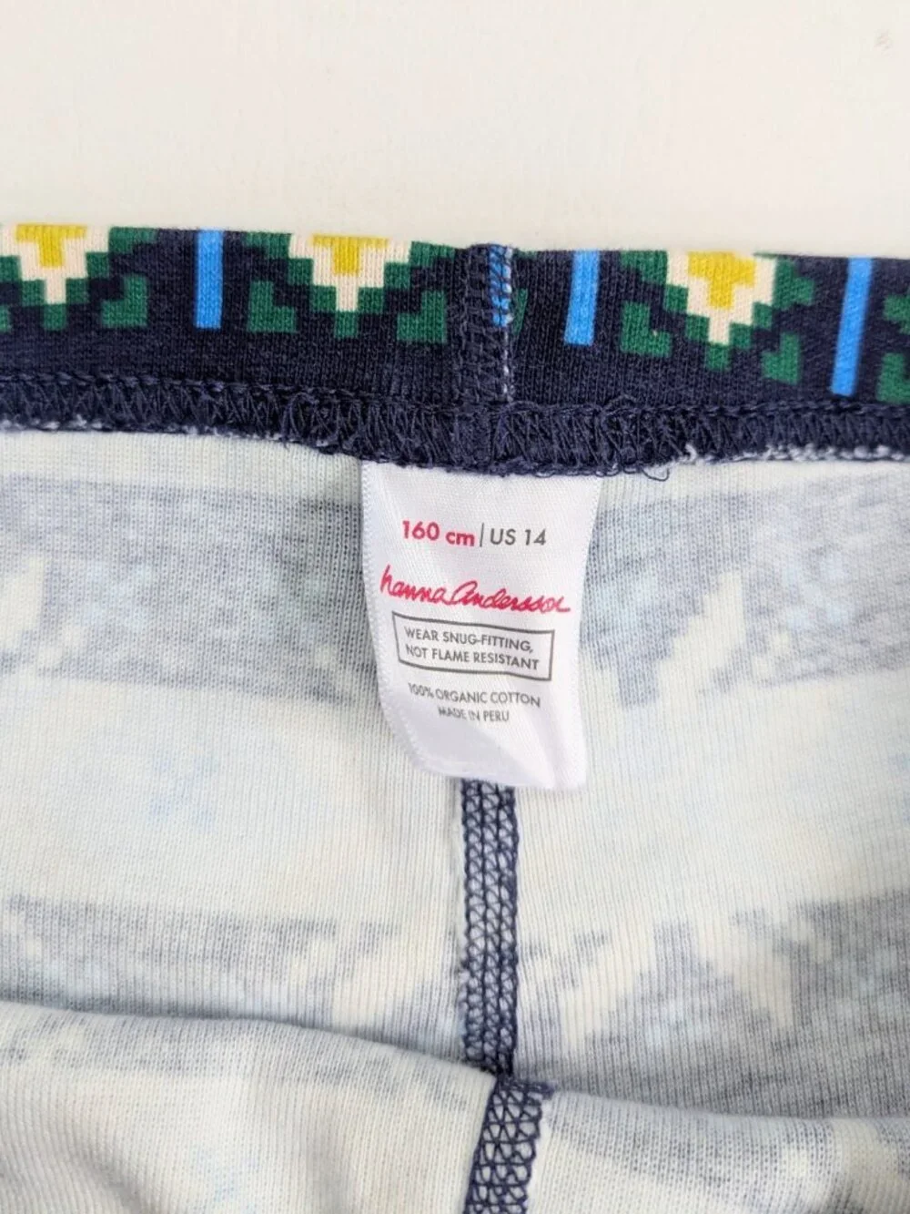 Hanna Andersson Pajamas Snowflake 160 cm US 14 Organic Boy's Girl's Holiday PJ's